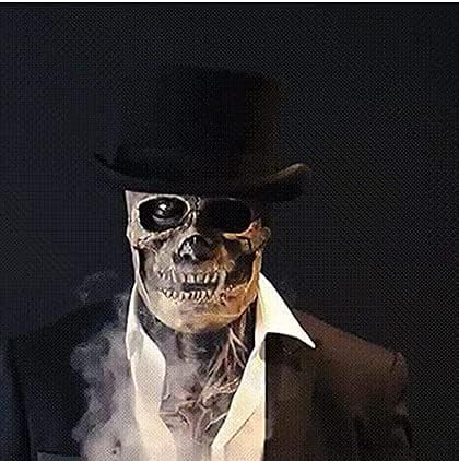 Skull Mask - Scary Full Head Skeleton Headgear - Realistic Halloween Cosplay Latex Horror Mask