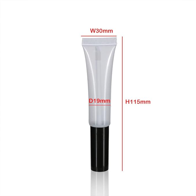 COSIDEA 50 pack Empty Purple 15ml Squeeze lip gloss tubes with wand 0.5oz soft lipgloss container chapstick containers empty tube
