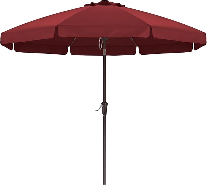 ABCCANOPY Patio Umbrella 11ft, Outdoor Table Umbrella with Push Button Tilt and Crank, 8 Ribs Umbrella for Patio Pool Garden Deck (Burgundy)