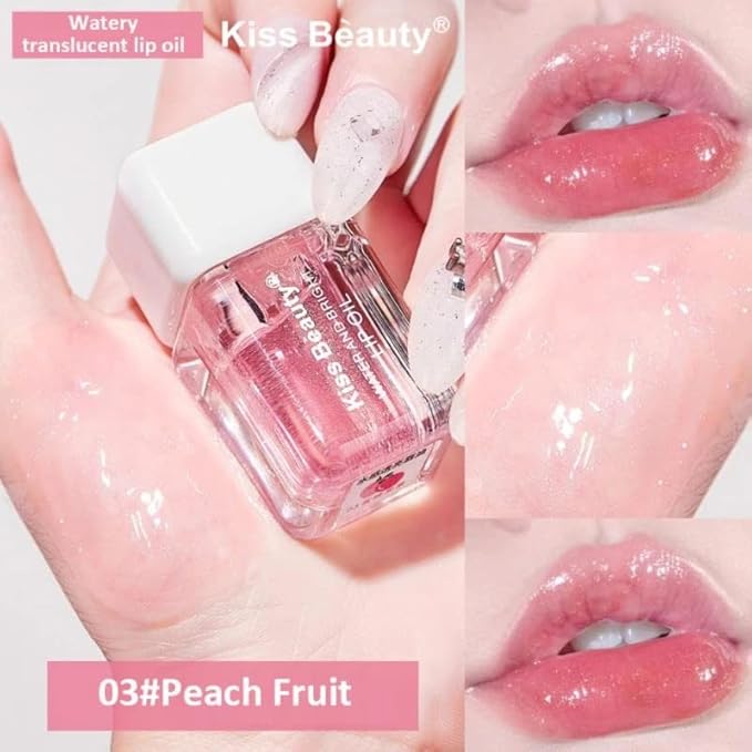 4-Piece Lip Oil & Gloss Kit - Hydrating, Plumping Lip Care with Pearl & Shimmer