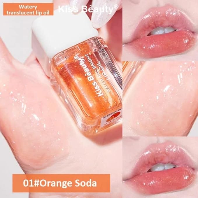 4-Piece Lip Oil & Gloss Kit - Hydrating, Plumping Lip Care with Pearl & Shimmer