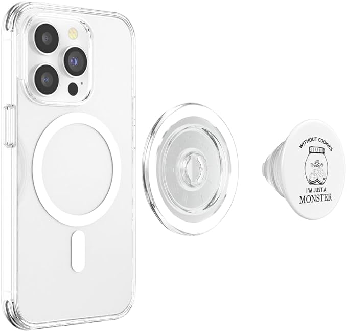 Without Cookies Im Just A Monster Funny Cookie Lover PopSockets PopGrip for MagSafe