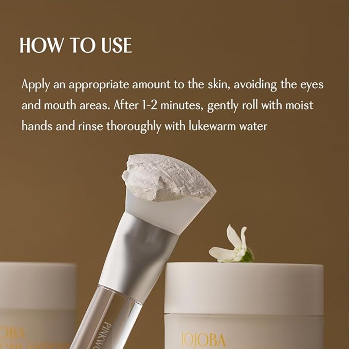 Jojoba Mochi-Vation™ Cream Mask 3.17oz (90g), Clay Mask with Organic Jojoba Oil and Korean Rice Extract, Wash-Off Face Mask, Korean Glass Skin