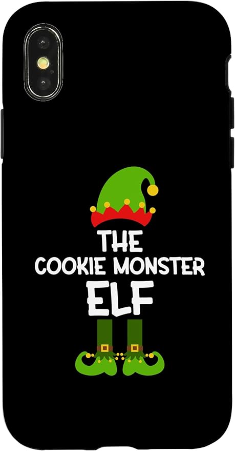 iPhone X/XS The Cookie Monster Elf for Matching Family Christmas Case