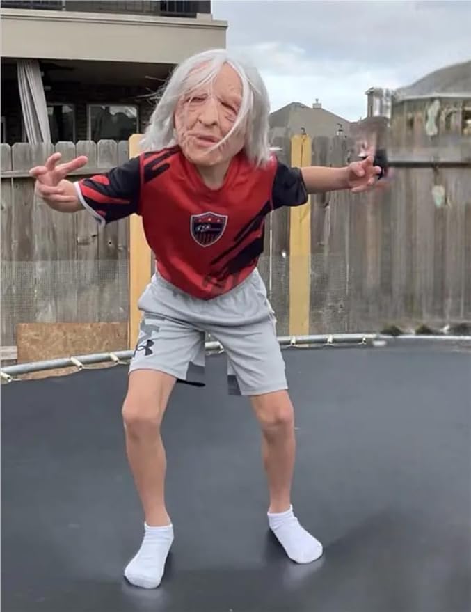 Halloween Realistic Old Man Mask Adlut -Latex Human Old Person Men Full Head Mask Costume