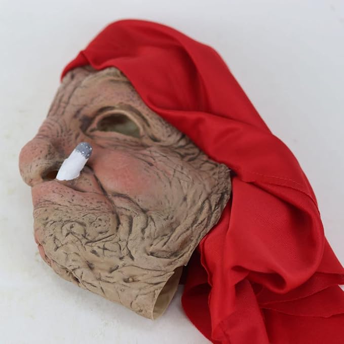 Realistic Old Man Mask Halloween Mask Scary Latex Old Man Grandpa Mask Halloween Wrinkle Face Mask