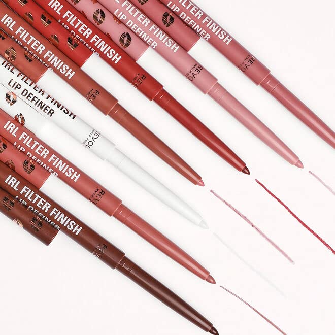 Makeup Revolution IRL Filter Finish Lip Liner Definer Espresso Nude Waterproof Long Lasting Set with Matching Lipsticks or Lip Gloss