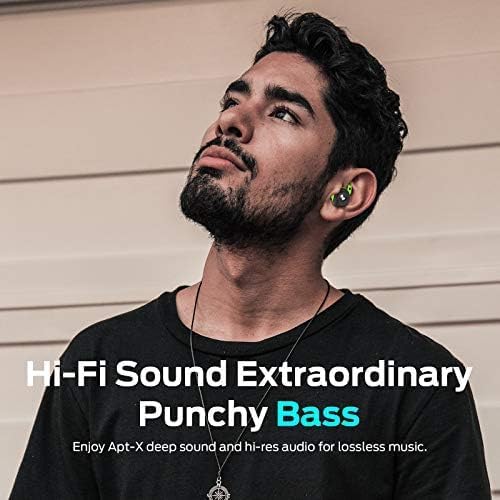 Monster Champion Wireless Earbuds, IPX8 Waterproof Sports Headphones with aptX Deep Bass, CVC 8.0 Call Noise Cancellation, Bluetooth 5.0, Type C Fast Charge, 100Hrs Charging Case