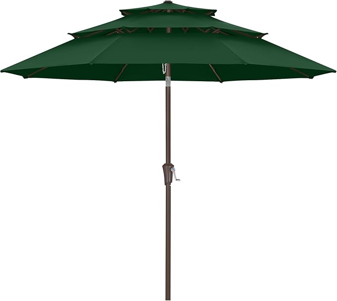 ABCCANOPY Patio Umbrellas 3 Tiers 11FT (Green)