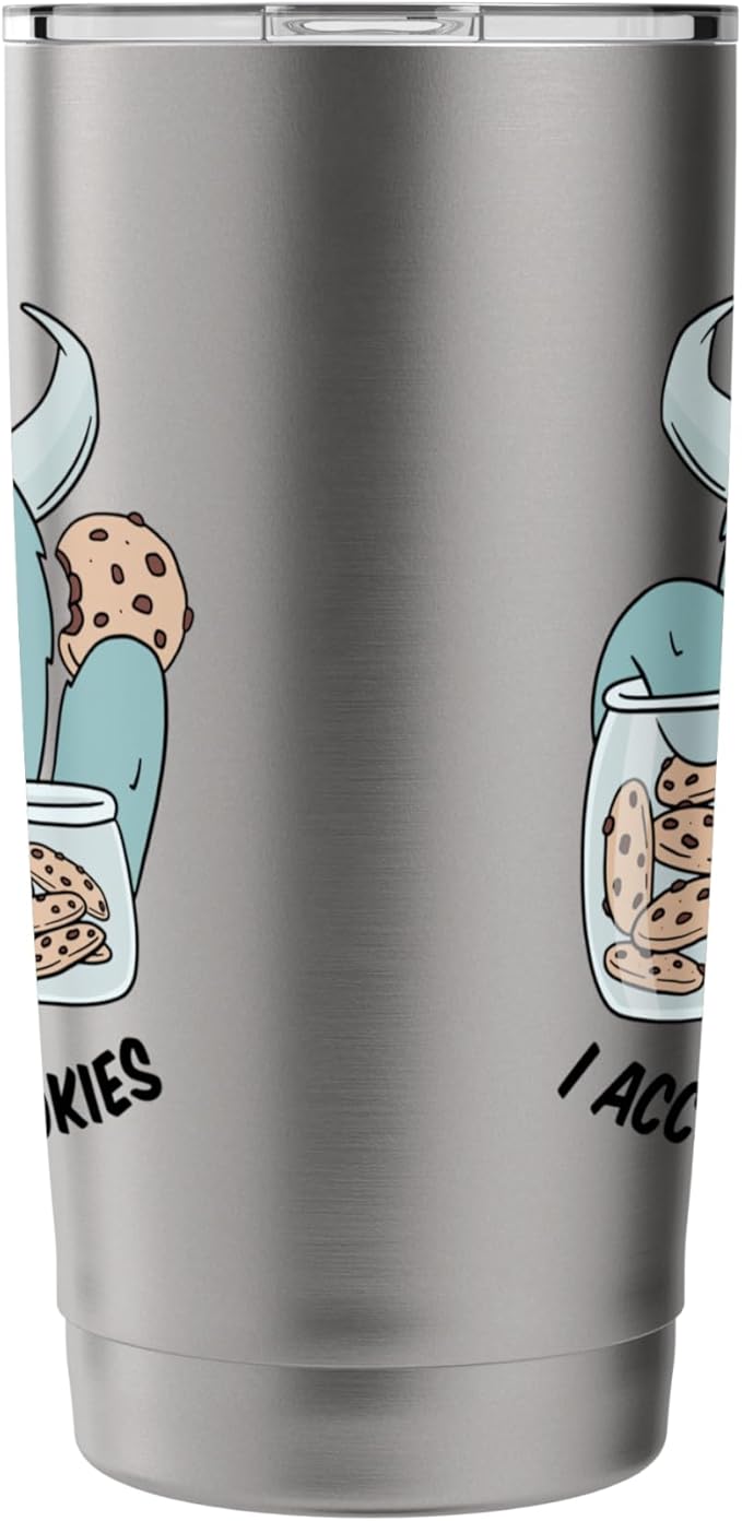 Cute Monster Cookie Lover Delight Stainless Steel Insulated Tumbler