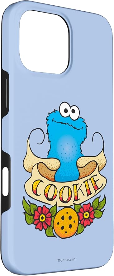 iPhone 16 Pro Max Sesame Street Cookie Monster Cookie Tattoo Case