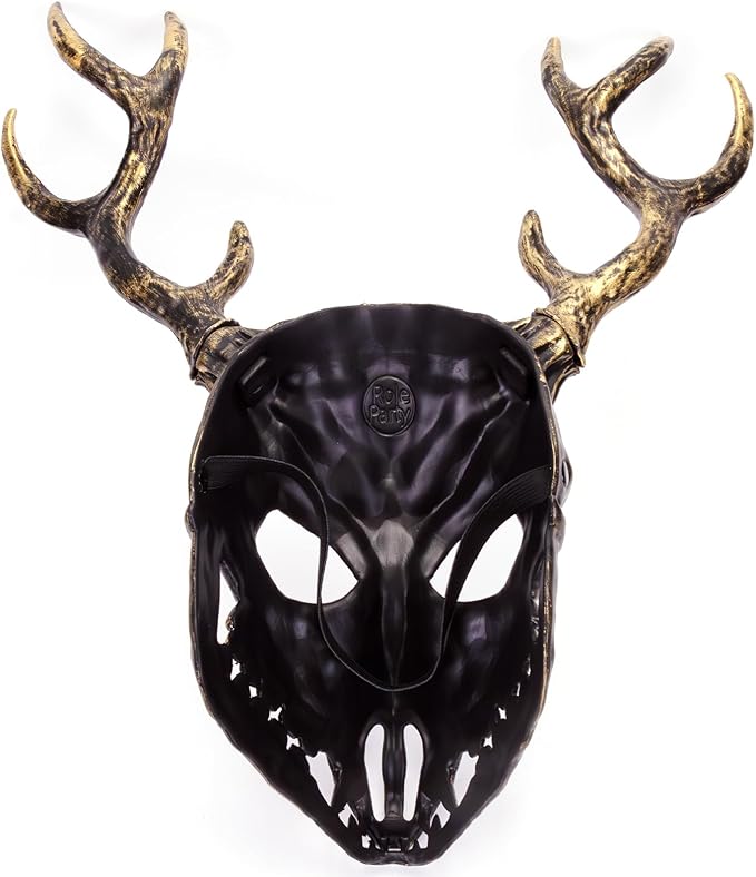 Halloween Horror Antler Mask Sheep Bone Mask Christmas Carnival Masquerade Party Cosplay Props Accessories