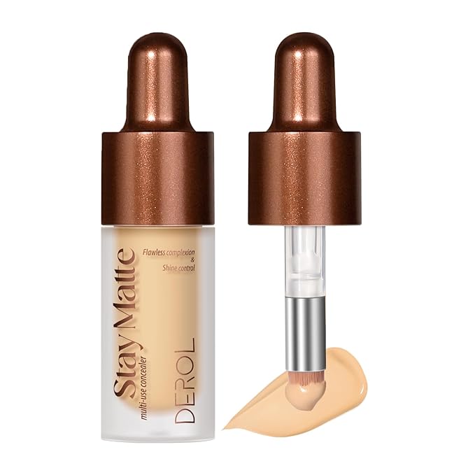 Foundation Makeup,Soft Beige Full Coverage Foundation Makeup(Built-in brush)Vegan Face Makeup(05#)