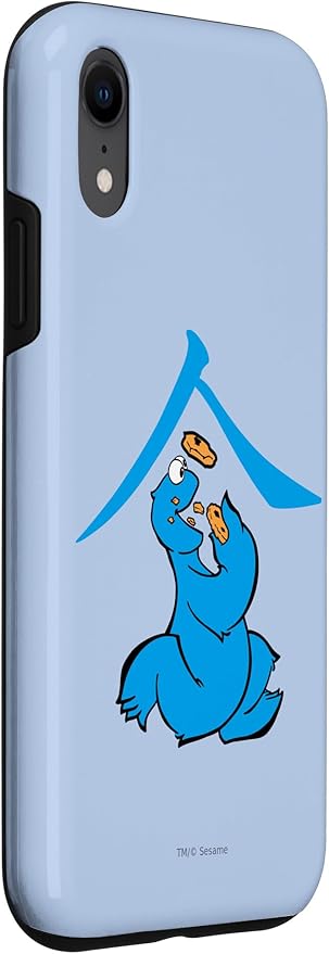 iPhone XR Sesame Street Cookie Monster Eat in Kanji Case