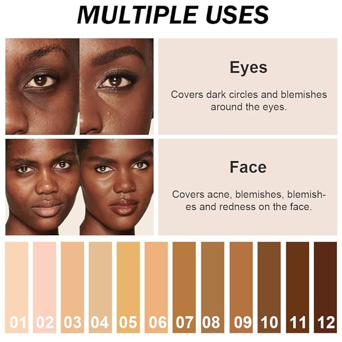 Kaely Cream Pot Concealer Full Coverage Set,Conceal Brighten