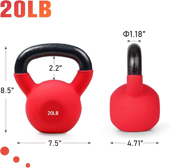 RitFit Neoprene Coated Solid Cast Iron Kettlebell 5 10 15 15 20 20 25 25 30 30 35 35 40 40 45 45 50 50 LB,