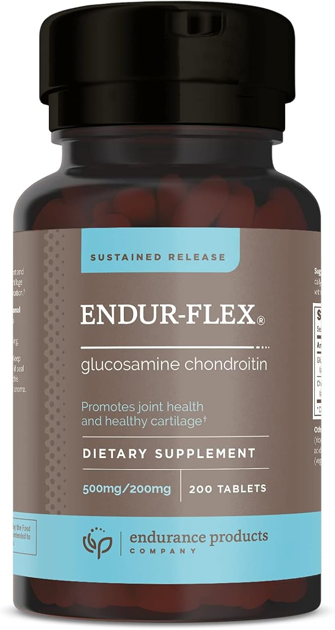 EPC ENDURANCE PRODUCTS COMPANY ENDUR-Flex Sustained Release - 500mg Glucosamine & 200mg Chondroitin - 200 Tablets - Antioxidant - Supplement for Back, Knees, Hands