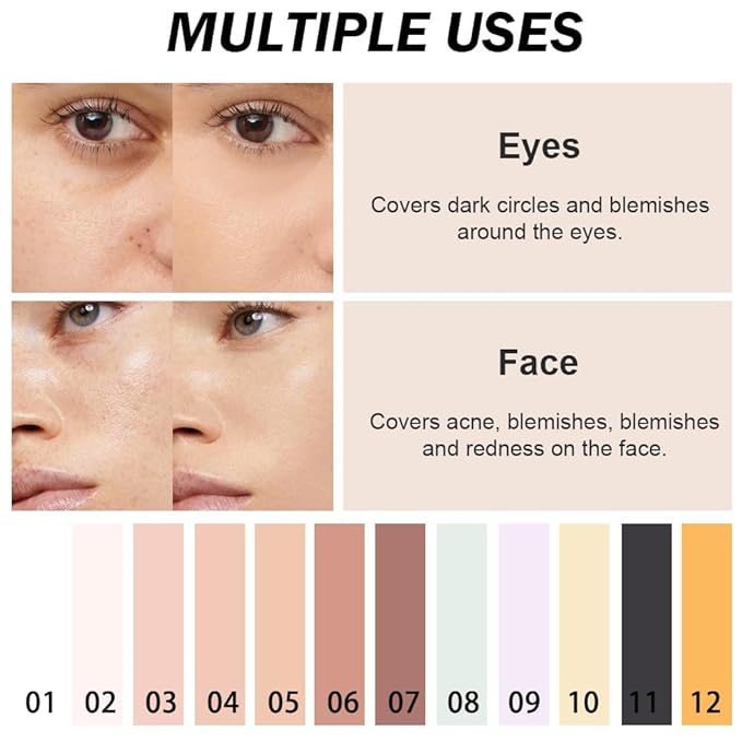 Kaely Color Correcting Concealer,Cream Pot Concealer Full Coverage,under Makeup,05 Beige