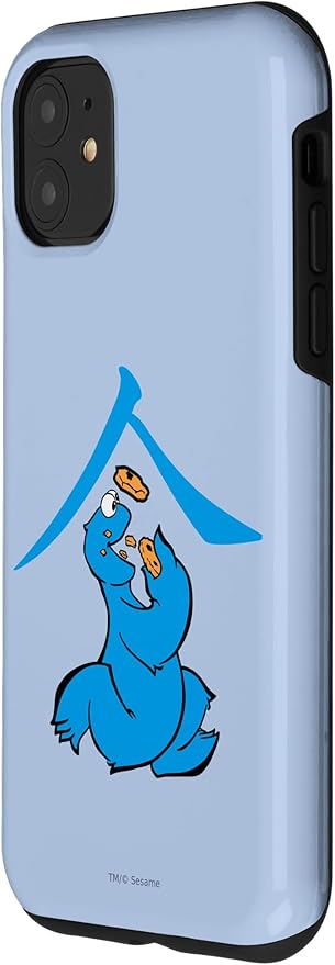 iPhone 11 Sesame Street Cookie Monster Eat in Kanji Case