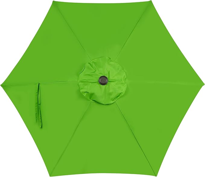 Blissun 7.5 ft Patio Umbrella, Yard Umbrella, Outdoor Market Umbrella with Push Button Tilt Crank, Lime