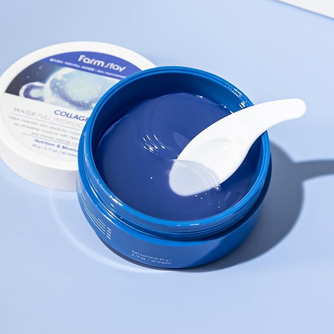 FARMSTAY Collagen Water Full Hydrogel Eye Patch - Hydrating Under Eye Mask with Collagen - Refreshes Tired Undereyes - Promotes Collagen Production - 60 pc