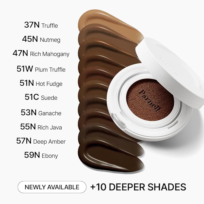 Parnell Cicamanu Serum Cushion - Moisturizing Foundation for Soothing, Coverage, Glass Skin and Lightweight for Sensitive and Dry Skin Pearl Skin (0.52 Fl Oz) (21N)