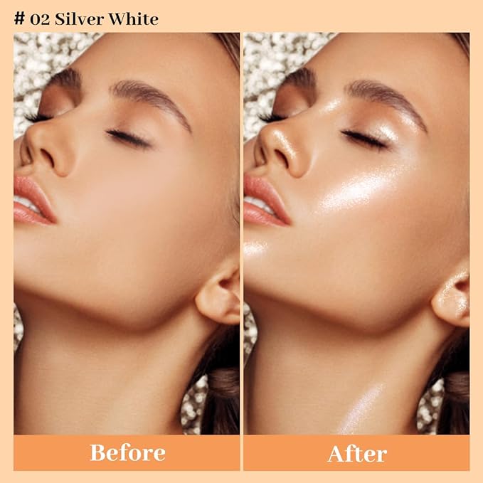 UCANBE Highlighter Makeup Drops Body Glitter Dewy Liquid - 02)