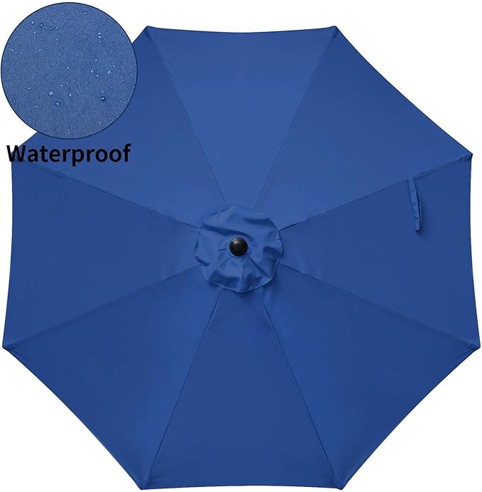 Simple Deluxe 9' Patio Umbrella Outdoor Table Market Yard Umbrella with Push Button Tilt/Crank