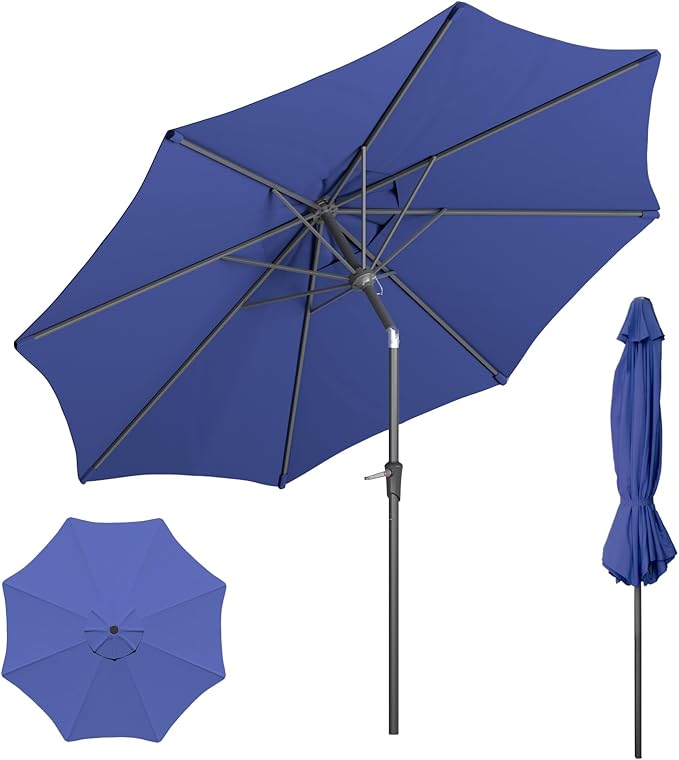 Patio Umbrellas, Pool Umbrella, Outdoor Umbrella with Push Button Tilt/Crank, Deck Umbrellas, Market Umbrela Table for Backyard, Deck, Garden, Pool