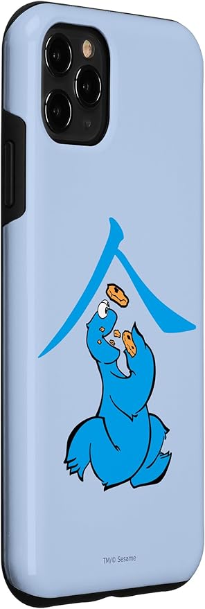 iPhone 11 Pro Max Sesame Street Cookie Monster Eat in Kanji Case
