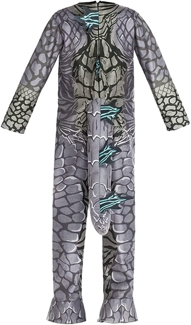 CAFELE Deluxe Dinosaur Costume The King Monsters Jumpsuit Bodysuit Dress-Up Halloween Costume for Kids Ages 3 and Up