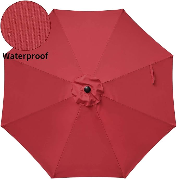 Simple Deluxe 9' Patio Umbrella Outdoor Table Market Yard Umbrella with Push Button Tilt/Crank