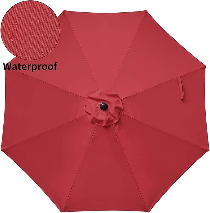 Simple Deluxe 9' Patio Umbrella Outdoor Table Market Yard Umbrella with Push Button Tilt/Crank