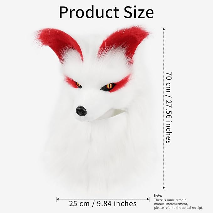 Furry Head Mask Animal Wolf Dog Plush Faux Fur Masks for Halloween Masquerade Cosplay Costume Props