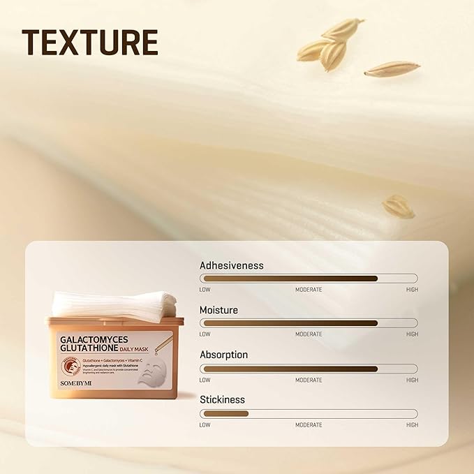 SOME BY MI Galactomyces Glutathione Daily Mask - 30 Sheets, 11.8Oz - Vitamin C Vegan Face Sheet Mask for Skin Brightening Routine - Skin Moisturizing and Glowing Care for Glass Skin - Korean Skin Care