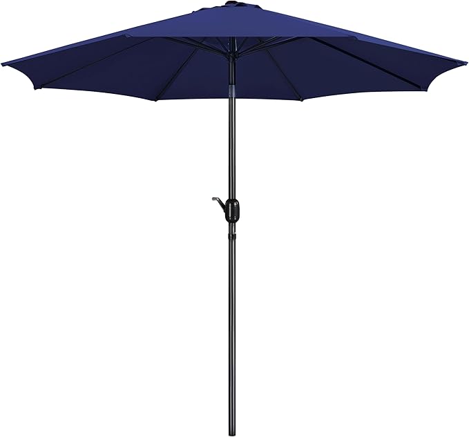 Yaheetech Patio Umbrella, 10FT Outdoor Table Market Umbrella with Push Button Tilt and Crank, Yard Umbrella with 8 Sturdy Ribs for Garden, Deck, Backyard, Pool