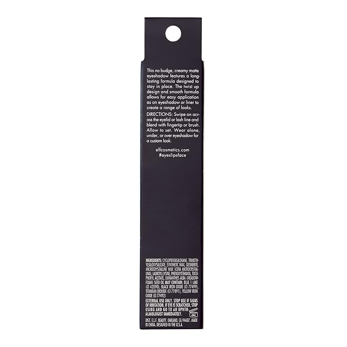 e.l.f. No Budge Matte Shadow Stick, One-Swipe Cream Eyeshadow Stick, Long-Wear & Crease Resistant, Matte Finish, Out of Sight