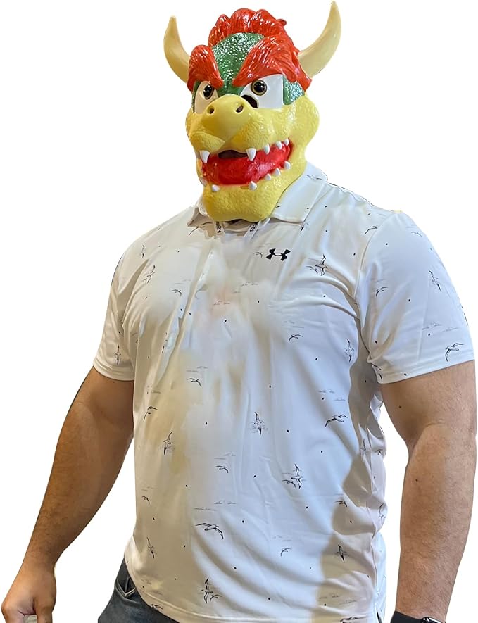 Halloween Koopa Latex Mask,Party Cosplay Funny Monster Villain Costume Mask