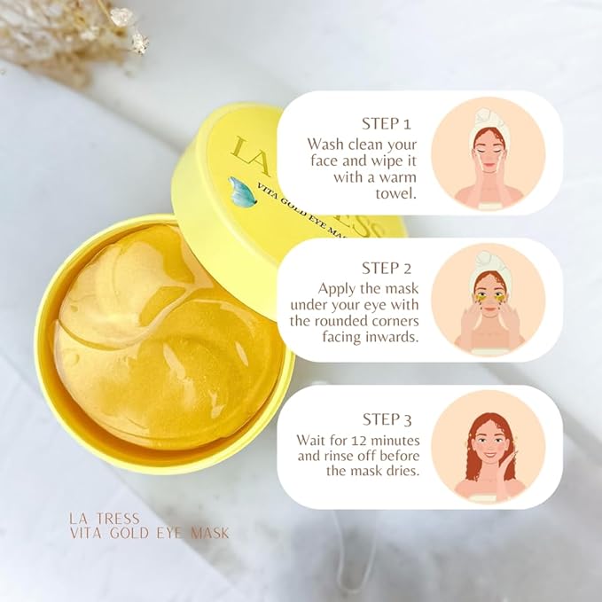 Vita Gold Korean Eye Mask, Korean Beauty Skin Care (60 Sheets)