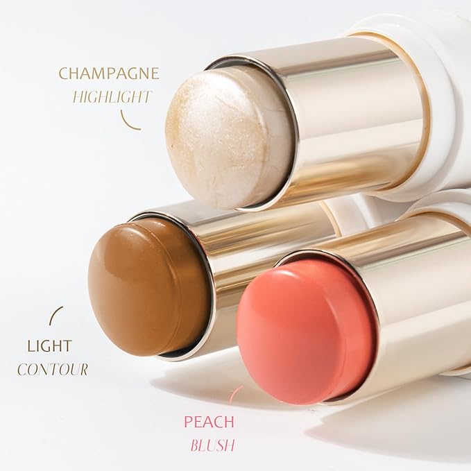 Trio Contour Sticks Set, Highlighter Stick & Bronzer of /1.6fl.oz 45g