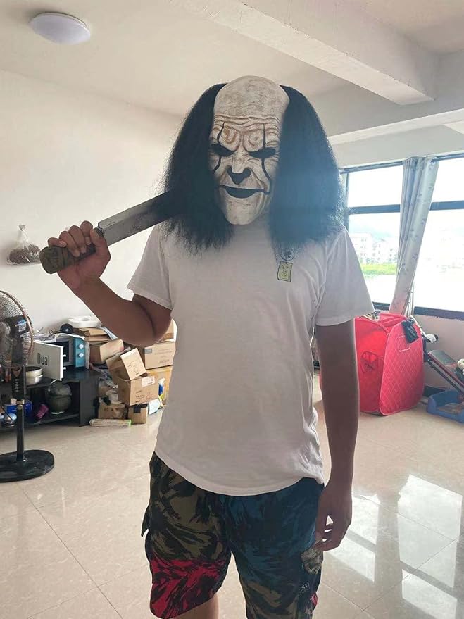 Tree Stump Halloween Mask for Men Cosplay Scary Clown Masks for Adults (Black)