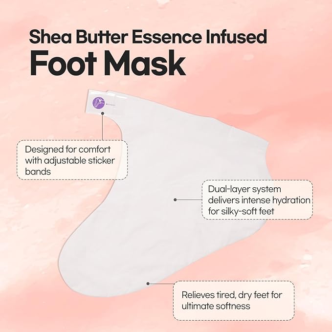 Epielle Moisturizing Foot Masks, 6 Pairs Socks for Dry Feet & Cracked Heels, Relieve and Soften Skin with Sunflower Seed Oil + Avocado Oil + Vitamin E, Korean Skin Care, Foot Spa Gifts for Women