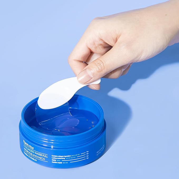 FARMSTAY Collagen Water Full Hydrogel Eye Patch - Hydrating Under Eye Mask with Collagen - Refreshes Tired Undereyes - Promotes Collagen Production - 60 pc
