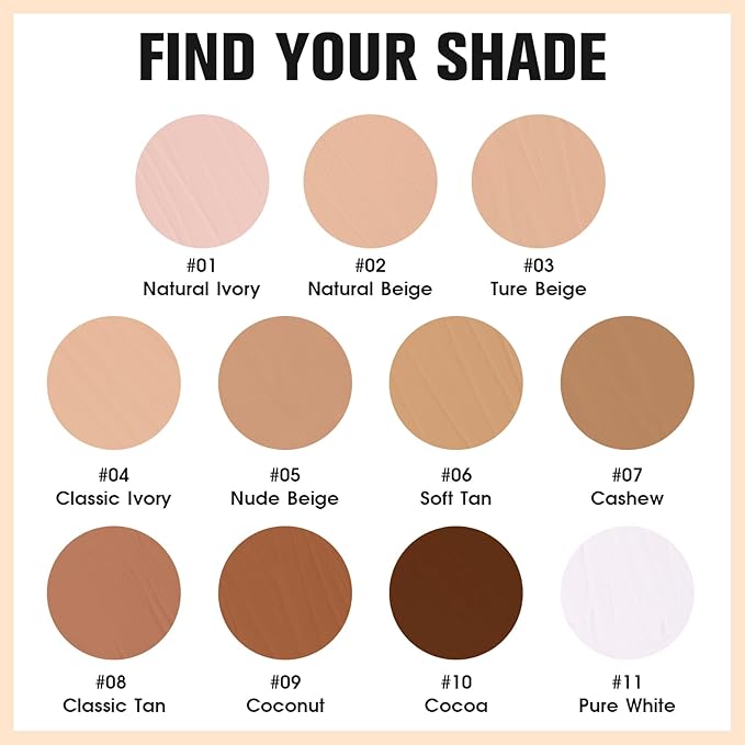UCANBE Matte Liquid Foundation Makeup, Medium to Full fl. oz.