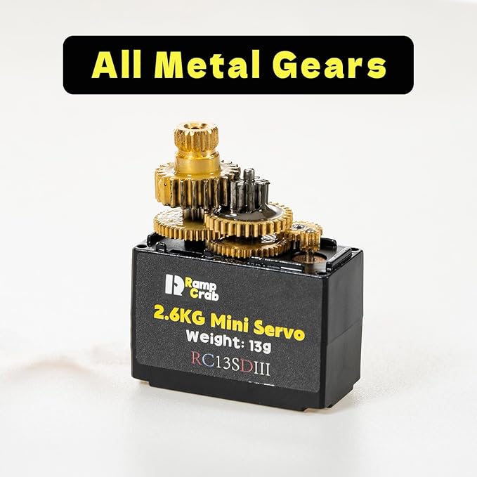 RampCrab Micro Servo with Servo Horn for FCX24, RC Car Model Parts, Upgrade Parts for Crwaler 1/24 Scale FCX24 Power Wagon Butcher & Max Smasher Big Foot Monster Truck, K5 (Purple 2P)