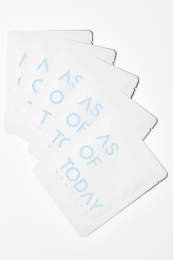 AS OF TODAY Peptide Renewing Facial Mask (5 EA, 28ml) - Hydrating & Rejuvenating with Pure Peptides for Wrinkles, Deep Moisture, Soothing Care, Radiant Glow, Clean Beauty, Cruelty-Free, Made in Korea