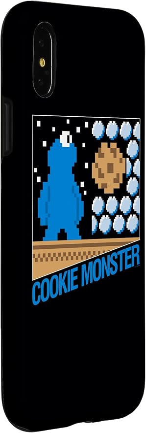 iPhone X/XS Sesame Street Cookie Monster 8-Bit Case