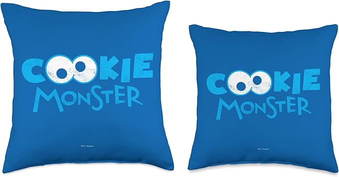 Sesame Street Cookie Monster Eyes Throw Pillow, 18x18, Multicolor
