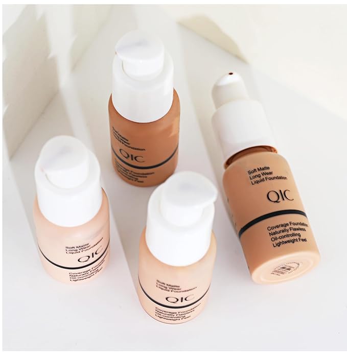 QIC Waterproof Matte Concealer BB Liquid Foundation Cream 102# Nude 30ml