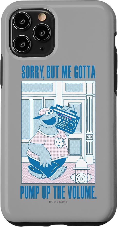iPhone 11 Pro Sesame Street Cookie Monster Me Gotta Pump Up The Volume Case
